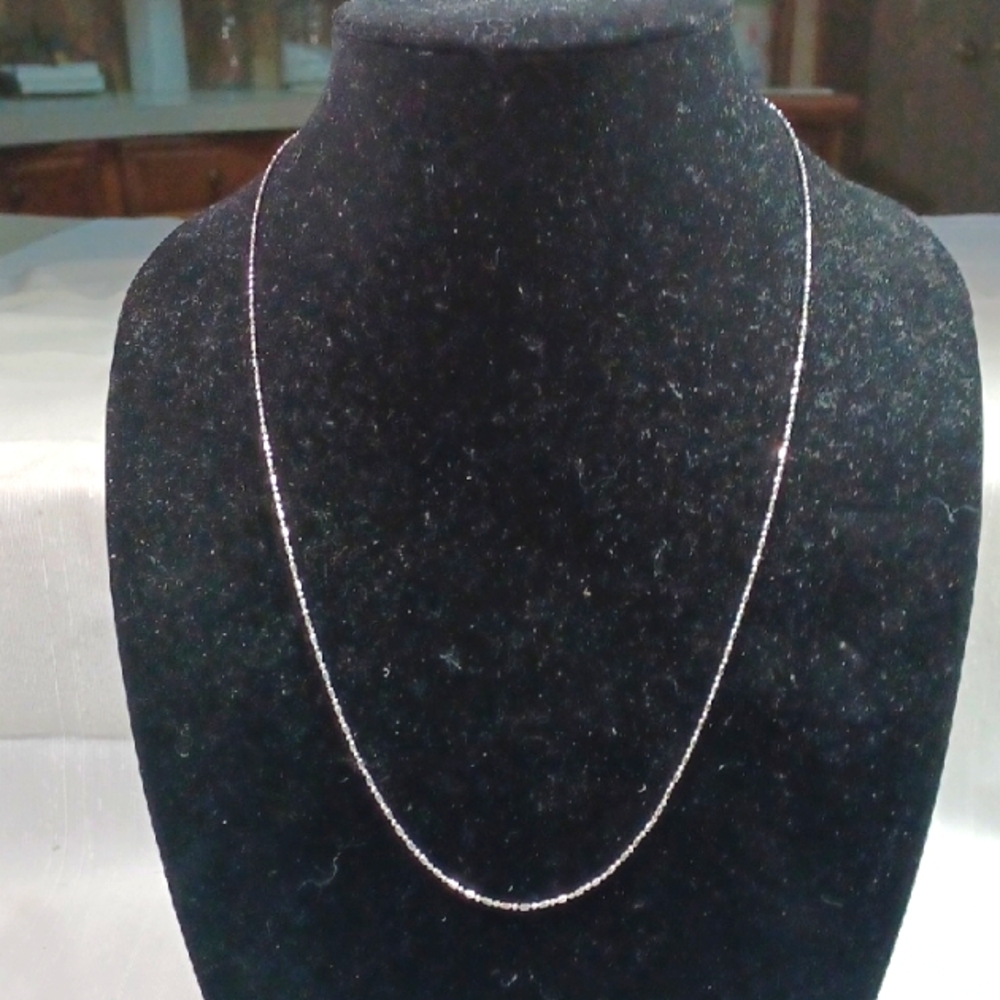 Elegant Sterling Silver925 Chain   Beaded Necklace 22 Long New
